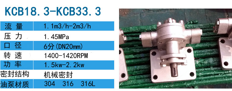 KCB不锈钢齿轮油泵